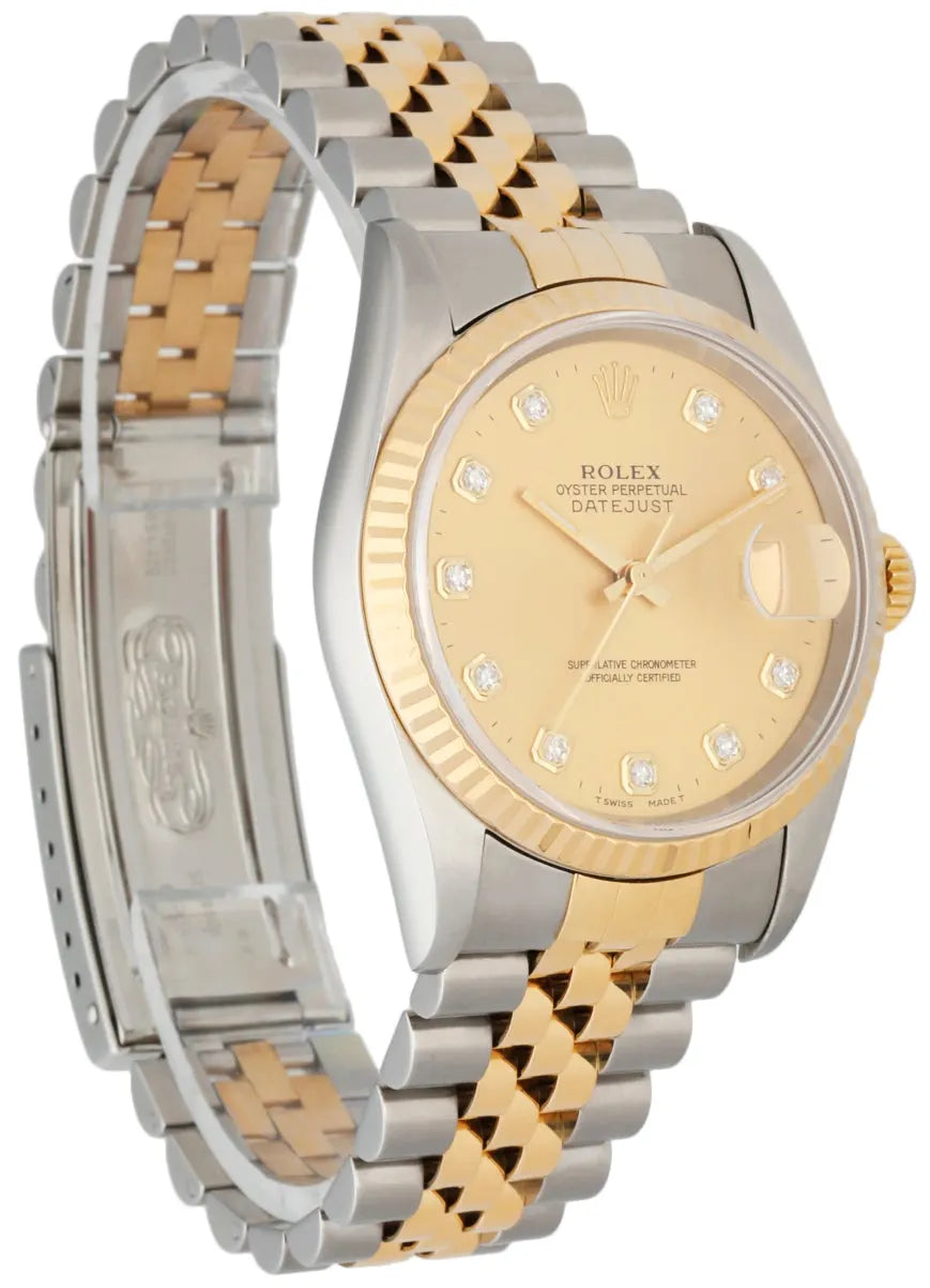 datejust markers Rolex Gold Dial Diamond - Hình 3