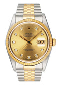 datejust two Rolex Gold Diamond Dial