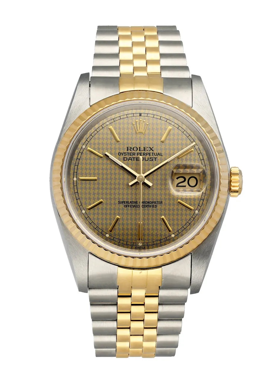 two Rolex Datejust Houndstooth Dial