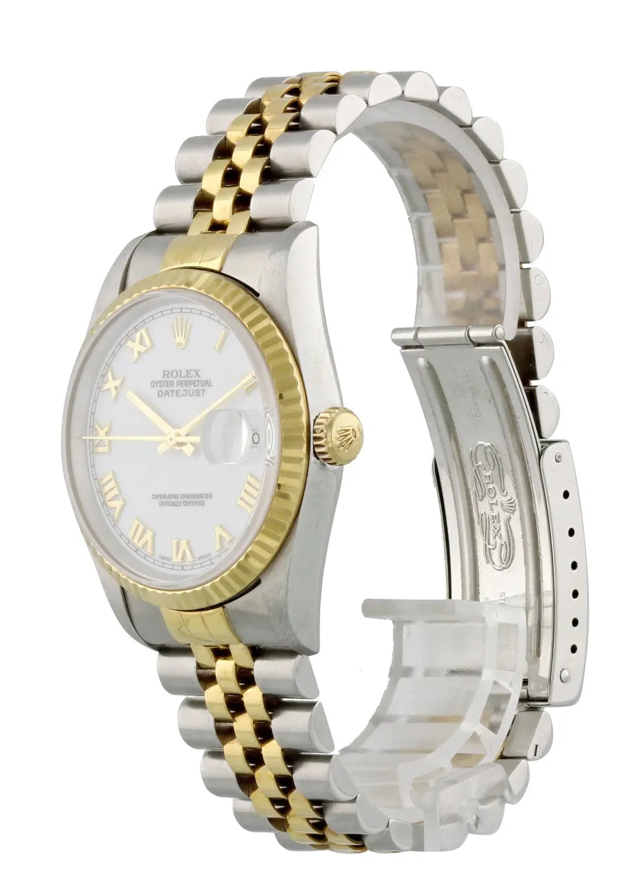 datejust Rolex White Roman Numeral - Hình 4
