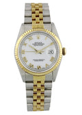 datejust Rolex White Roman Numeral