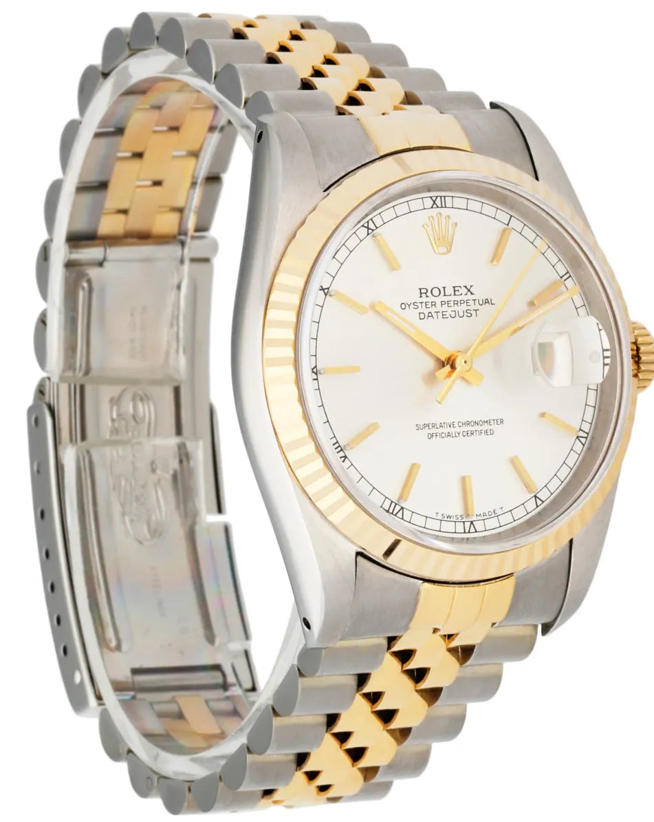 Rolex Two-Tone Silver Fluted Bezel - Hình 10