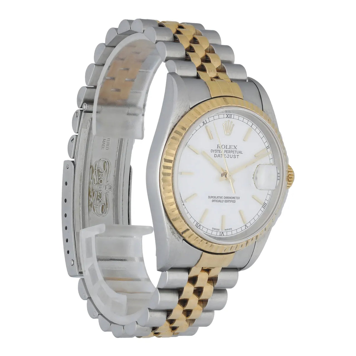 steel Rolex Datejust White Dial Two-Tone - Hình 3