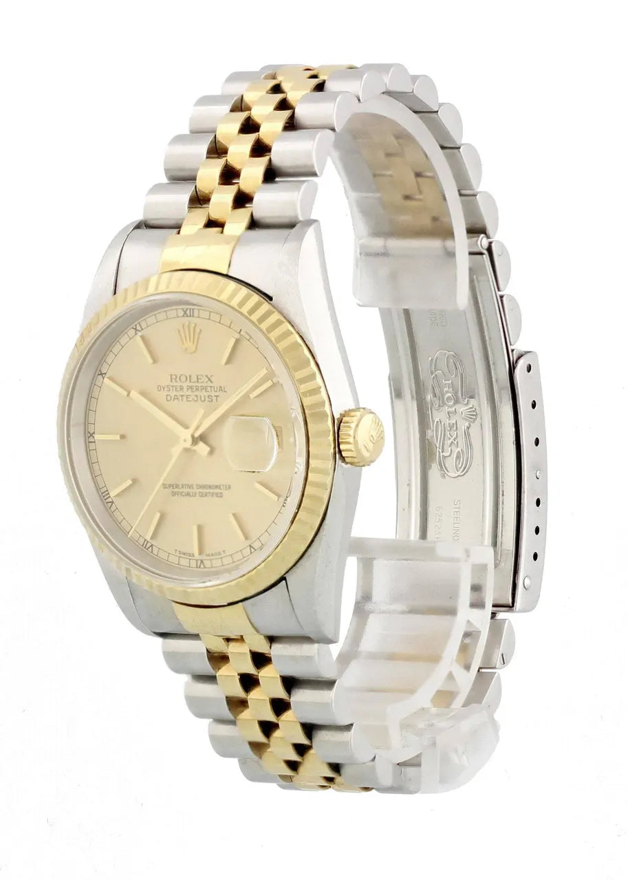 datejust fluted Rolex Gold Dial Two-Tone - Hình 2