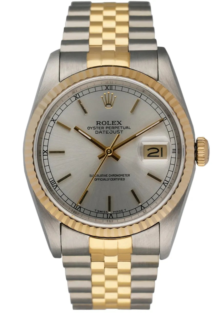 Rolex Two-Tone Silver Fluted Bezel