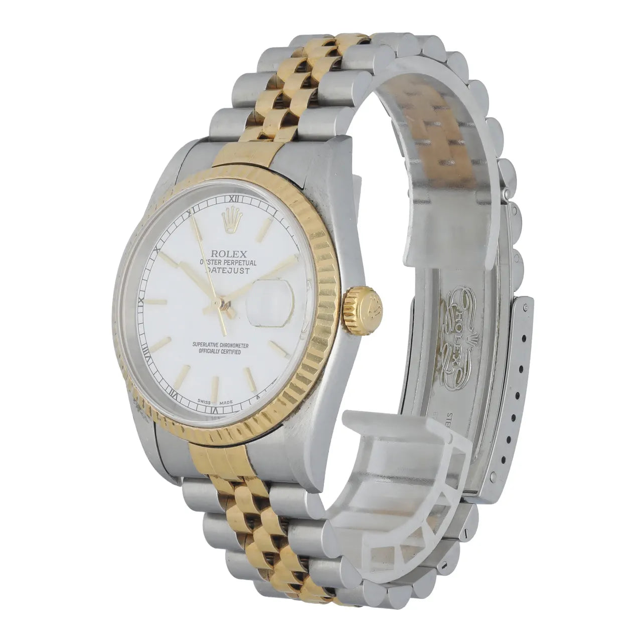 steel Rolex Datejust White Dial Two-Tone - Hình 2