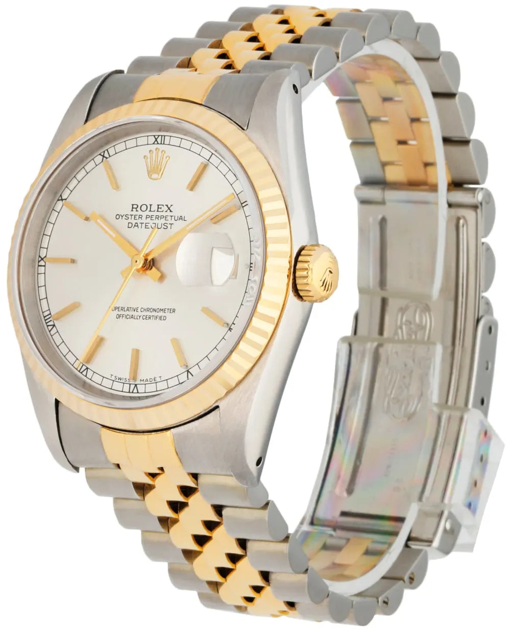 Rolex Two-Tone Silver Fluted Bezel - Hình 9