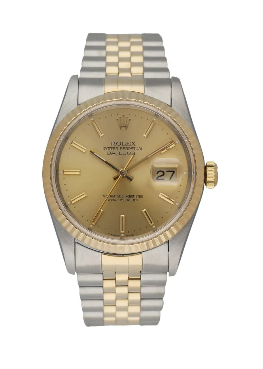 Rolex Two-Tone Champagne Fluted Bezel