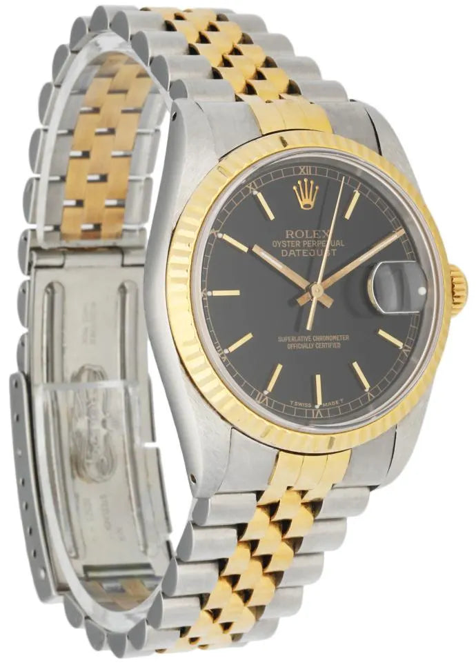 datejust jubilee Rolex Two-Tone Black Dial - Hình 3