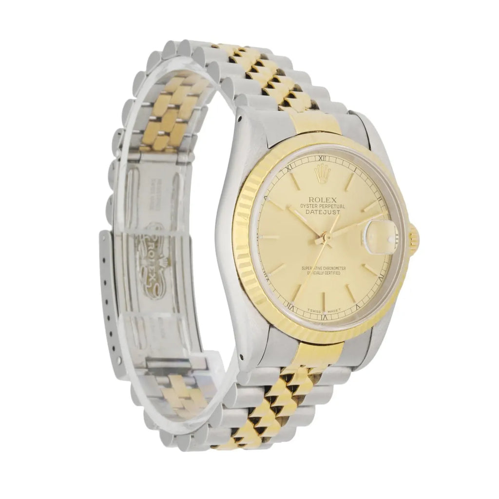 Rolex Gold Linen Dial Two-Tone - Hình 3