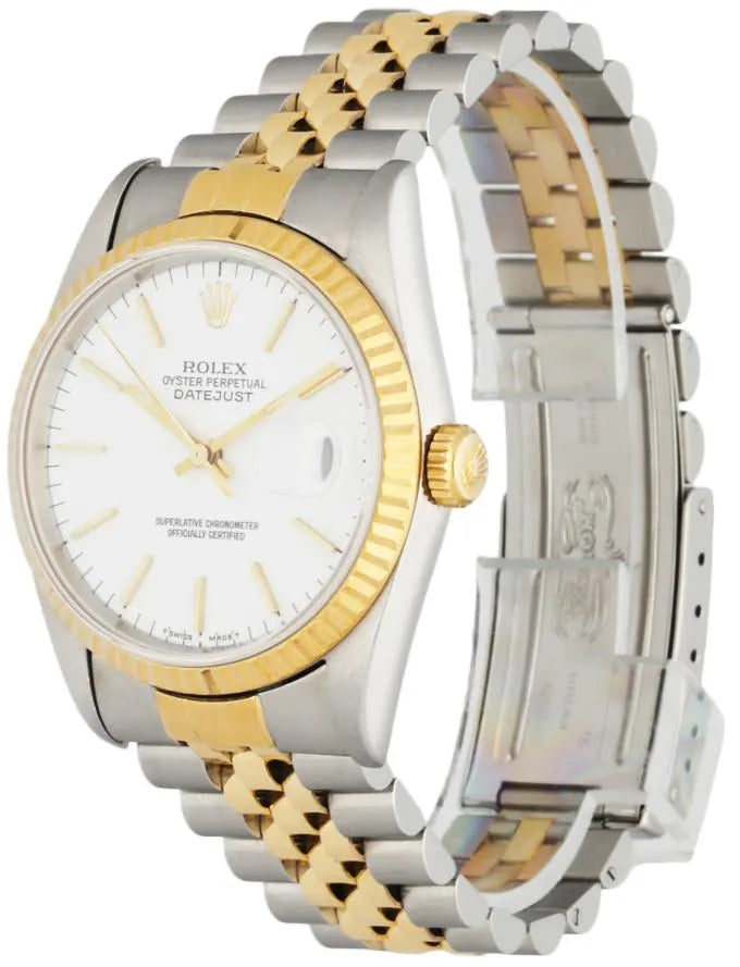 oyster Rolex Datejust White Dial Two-Tone - Hình 2