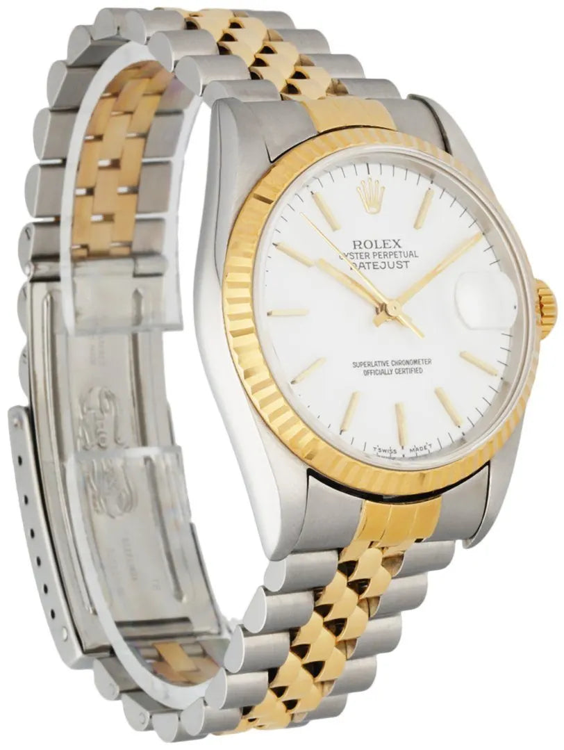 oyster Rolex Datejust White Dial Two-Tone - Hình 3