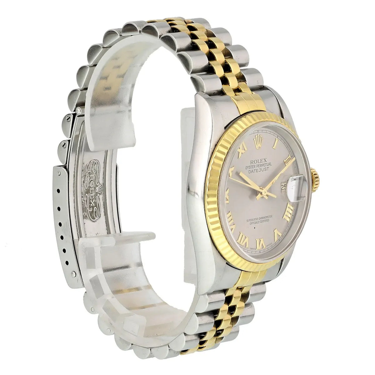 datejust Rolex Two-Tone Silver Roman - Hình 2