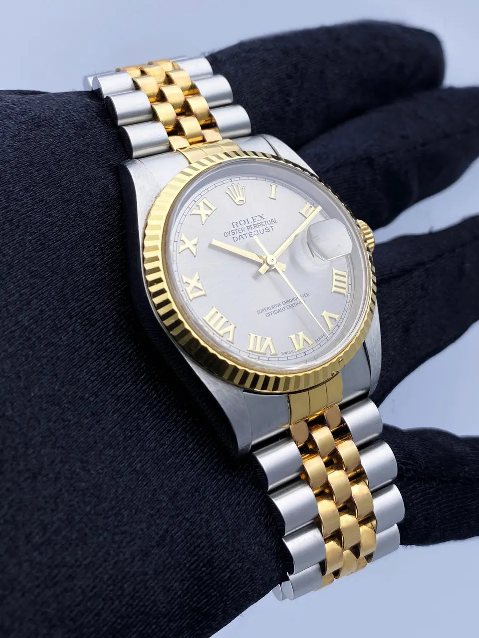 datejust Rolex Two-Tone Silver Roman - Hình 4