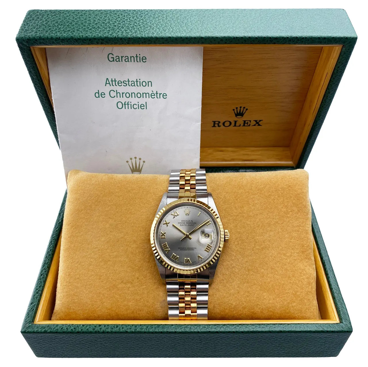 datejust Rolex Two-Tone Silver Roman - Hình 2