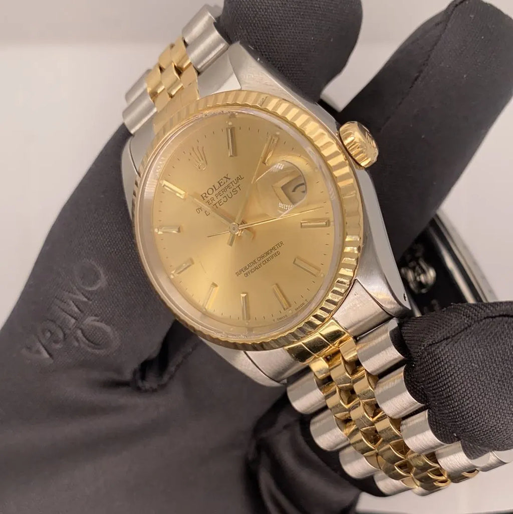 Rolex Two-Tone Gold Fluted Bezel datejust - Hình 7