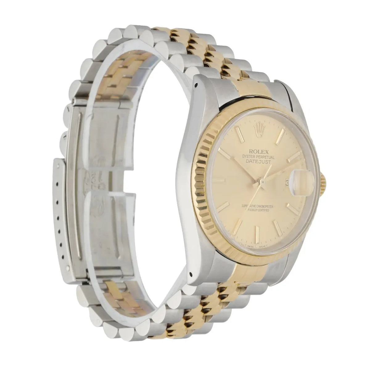 Rolex Two-Tone Gold Fluted Bezel datejust - Hình 3