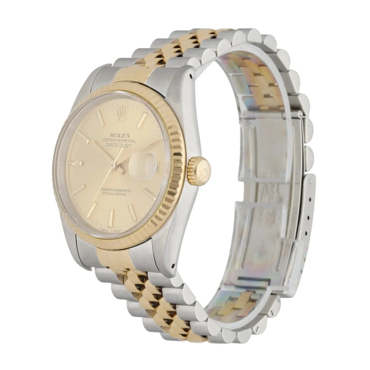 Rolex Two-Tone Gold Fluted Bezel datejust - Hình 2