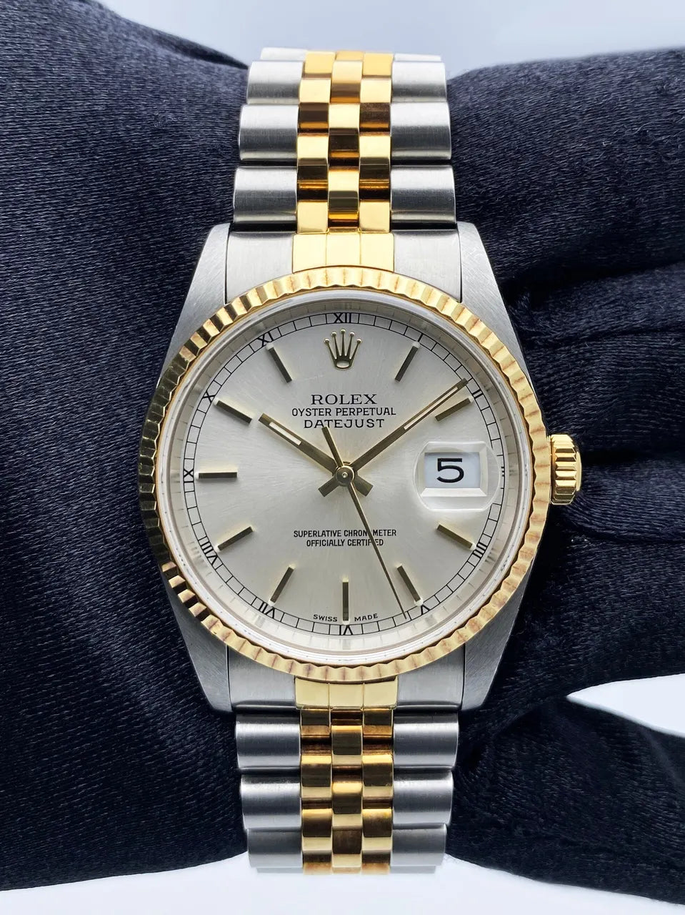 Rolex Two-Tone Silver Datejust - Hình 3
