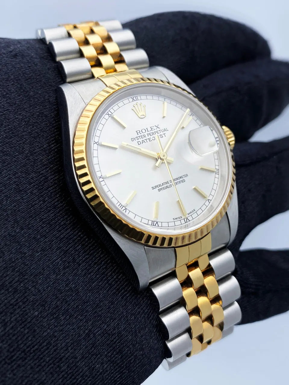 Rolex Two-Tone Silver Datejust - Hình 4