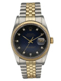 Rolex Two-Tone Blue Diamond Datejust