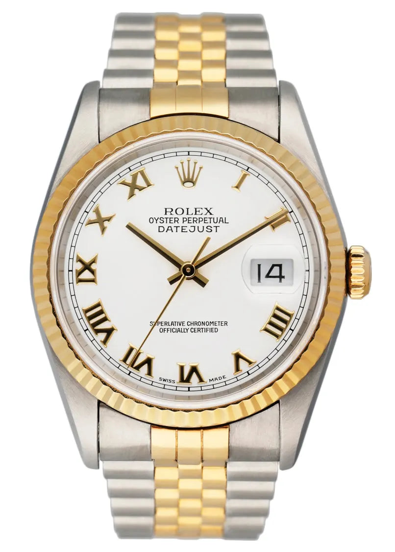 numeral Rolex White Roman Datejust