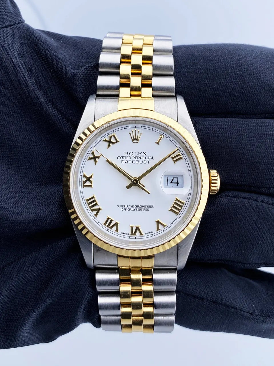 numeral Rolex White Roman Datejust - Hình 2