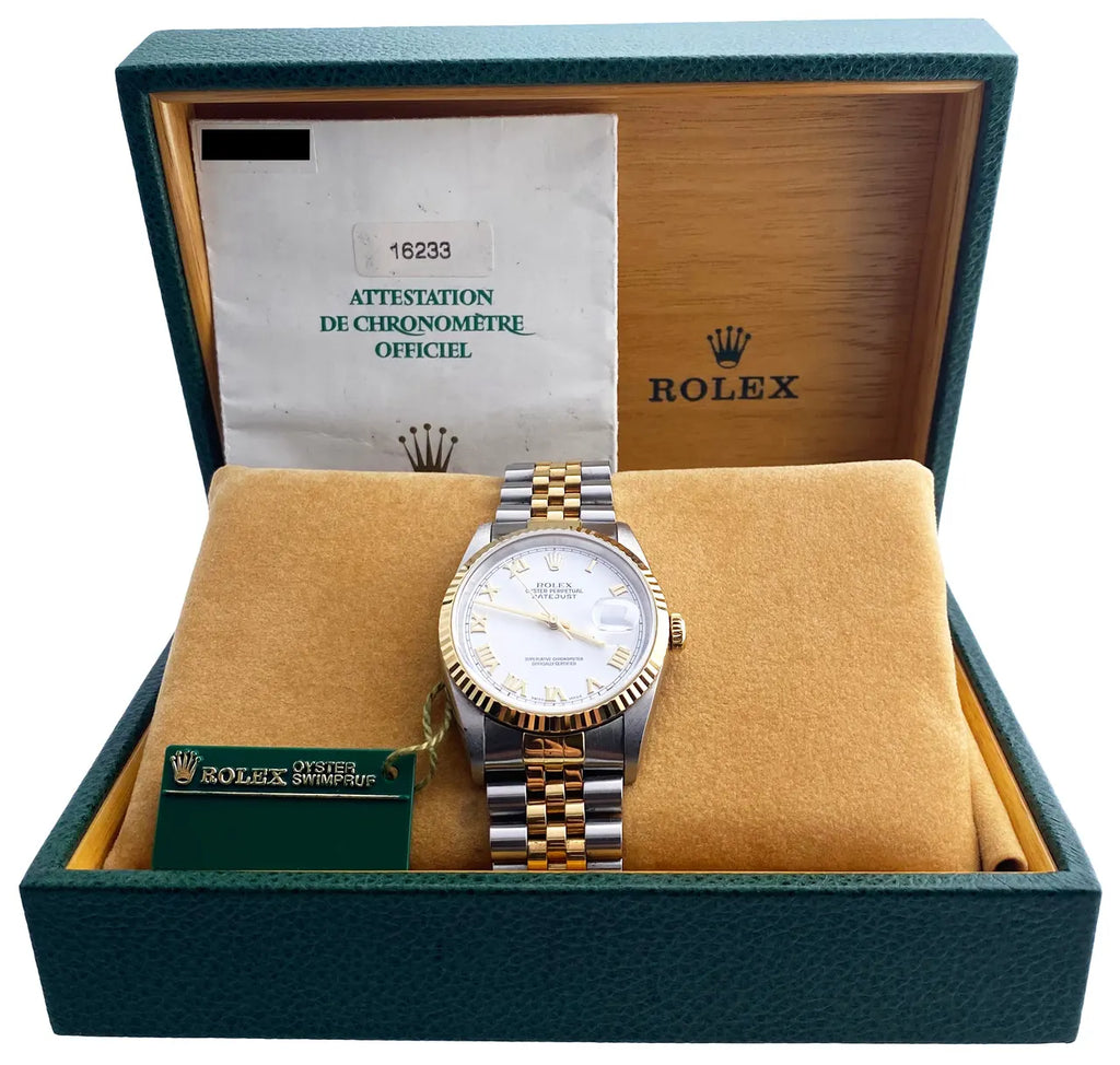 Rolex Two-Tone Silver Roman Dial - Hình 2