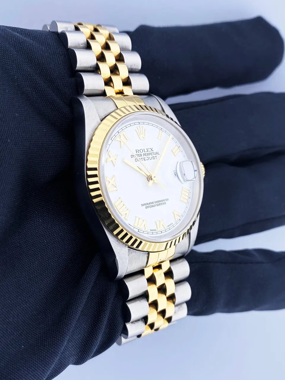 Rolex Two-Tone Silver Roman Dial - Hình 4