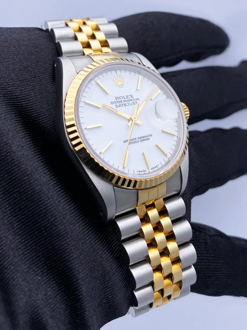 datejust Rolex Two-Tone White Dial - Hình 3