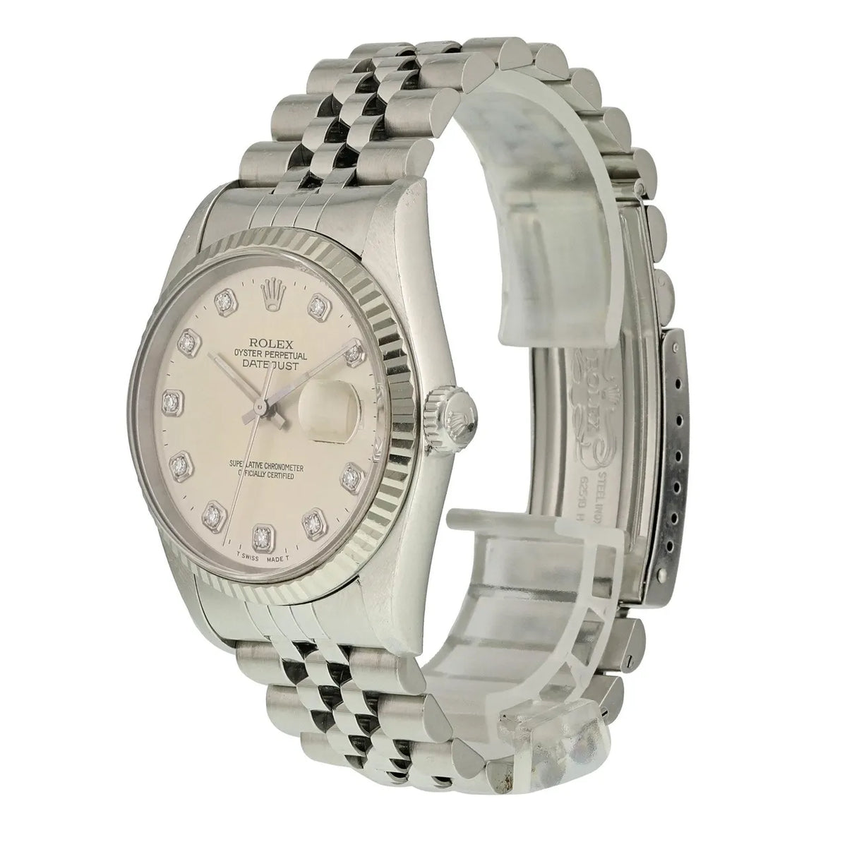 dial Rolex Silver Diamond Datejust - Hình 3