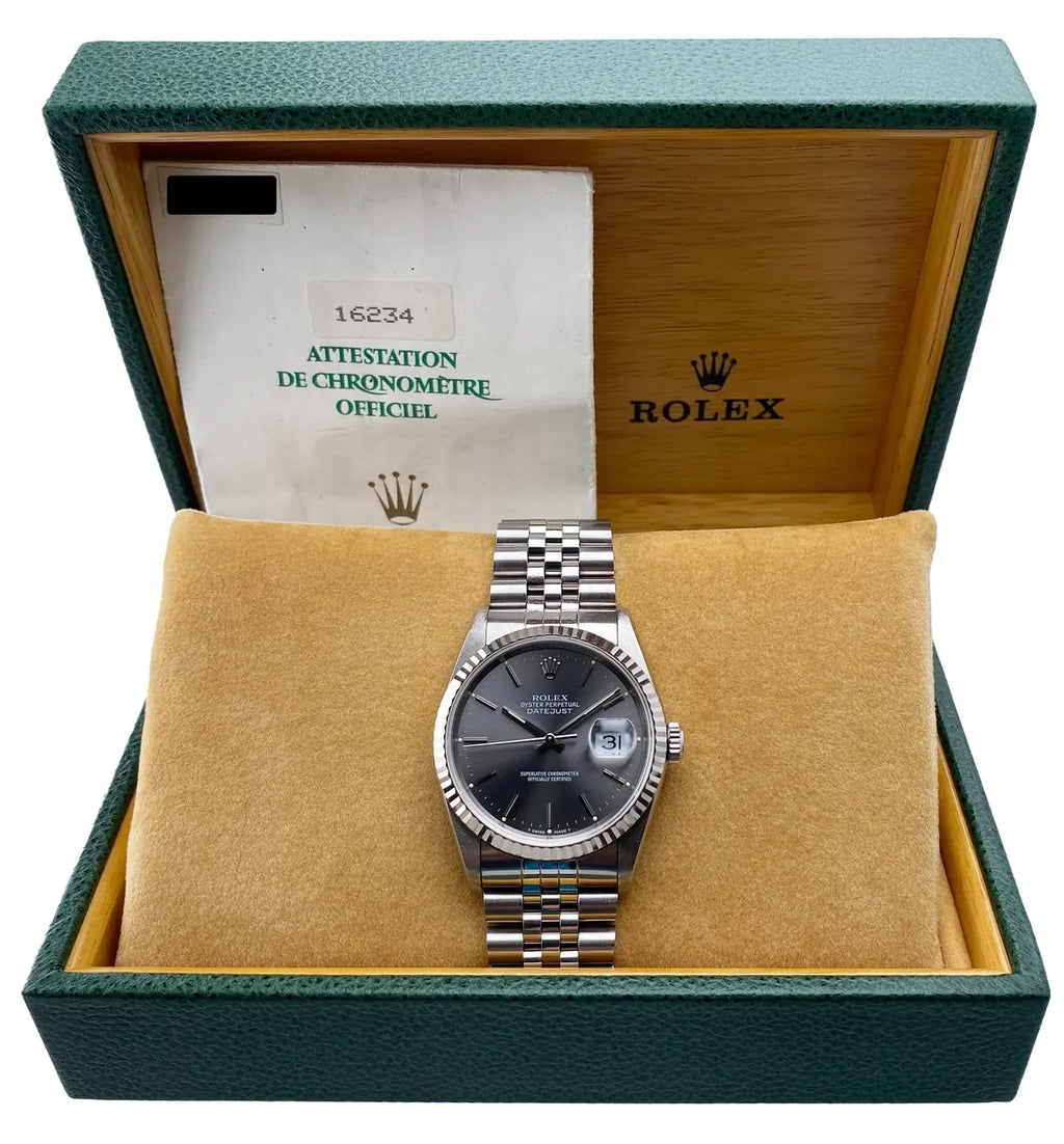 fluted Rolex Datejust Slate Dial - Hình 2