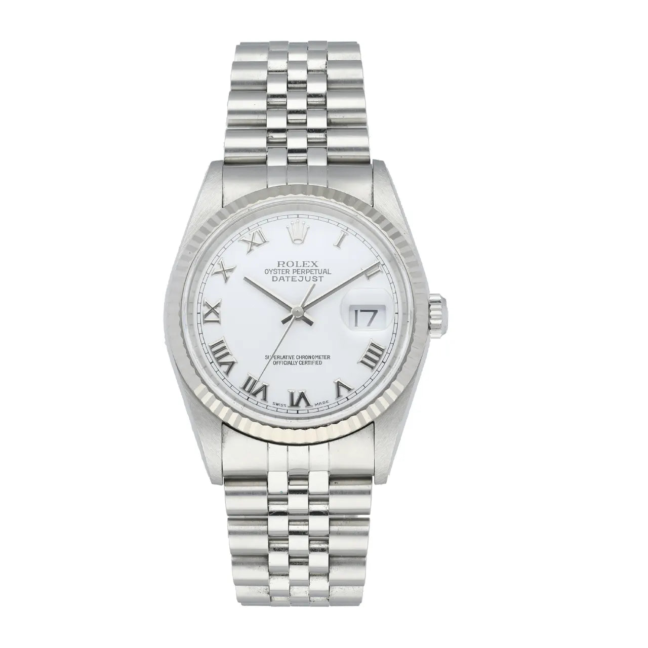 Rolex Datejust White Roman Dial stainless steel