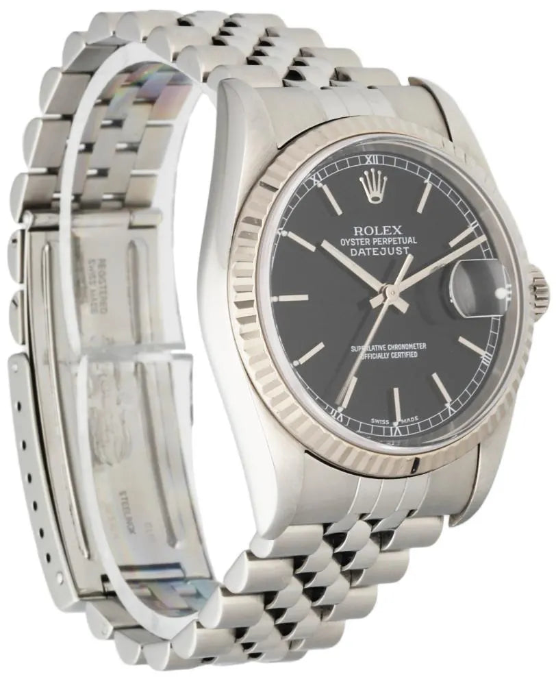 Rolex Datejust Black Dial Steel jubilee - Hình 3