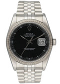 Rolex Datejust Black Dial Steel jubilee