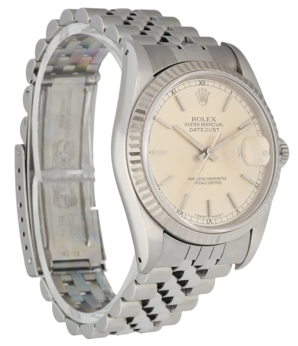 datejust Rolex Silver Dial Stainless Steel - Hình 9