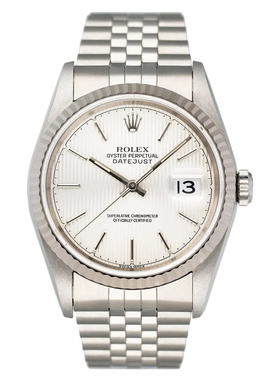 Rolex Silver Stick Dial Steel