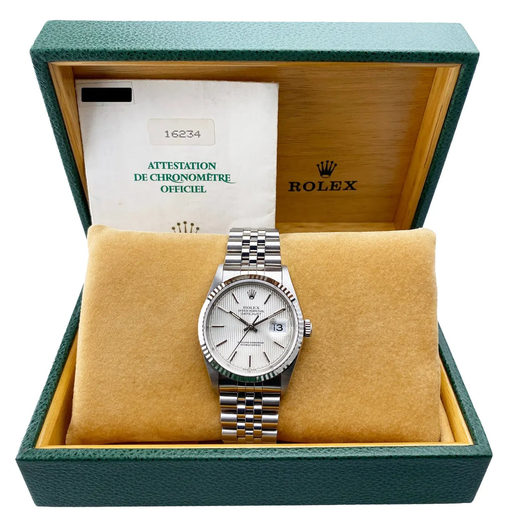 Rolex Silver Stick Dial Steel - Hình 2