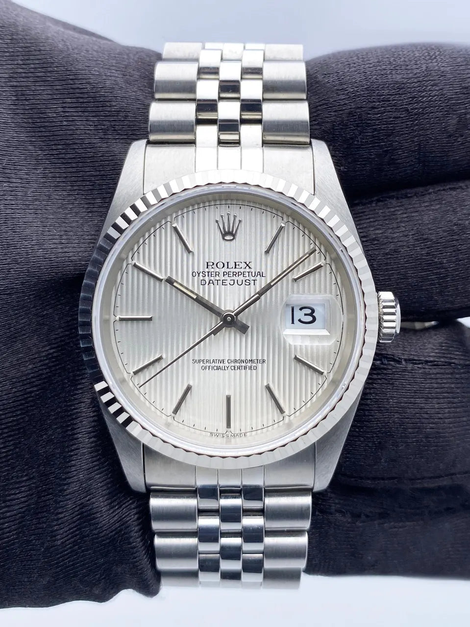 Rolex Silver Stick Dial Steel - Hình 3