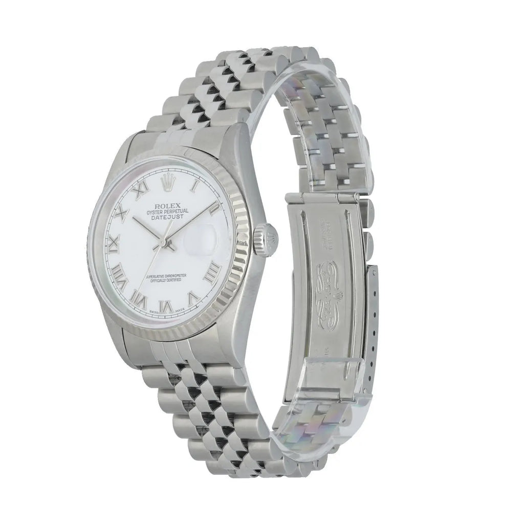 Rolex Datejust White Roman Dial stainless steel - Hình 2