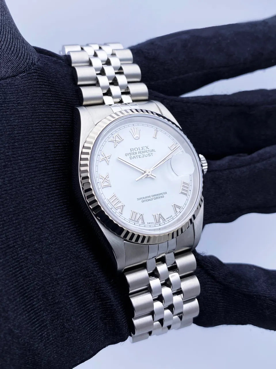 Rolex Datejust White Roman Dial stainless steel - Hình 2