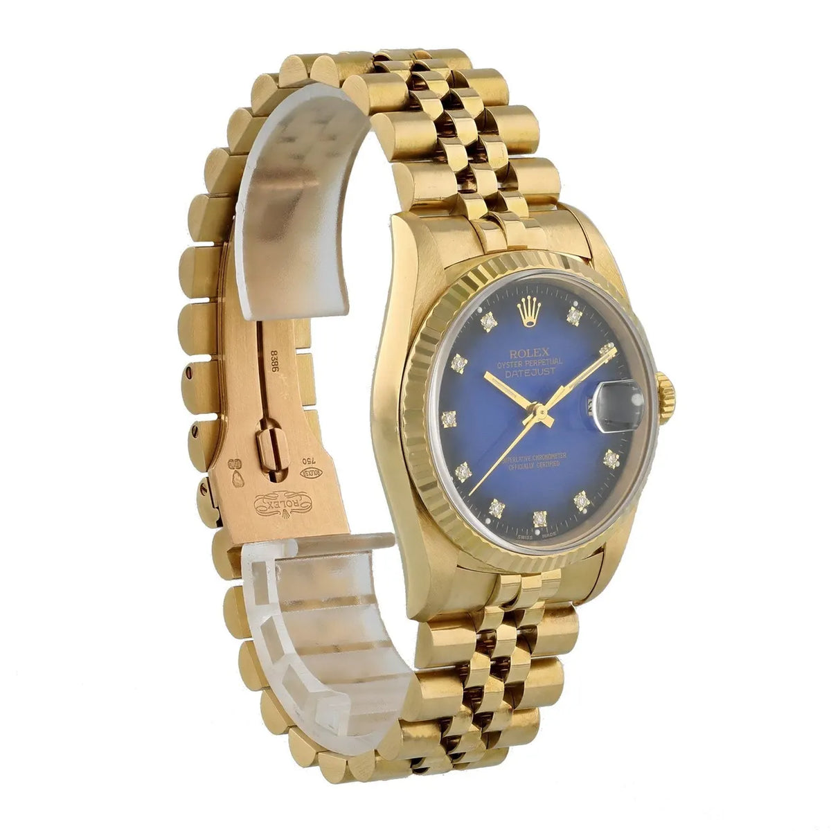 Datejust Gold Blue Diamond - Hình 4