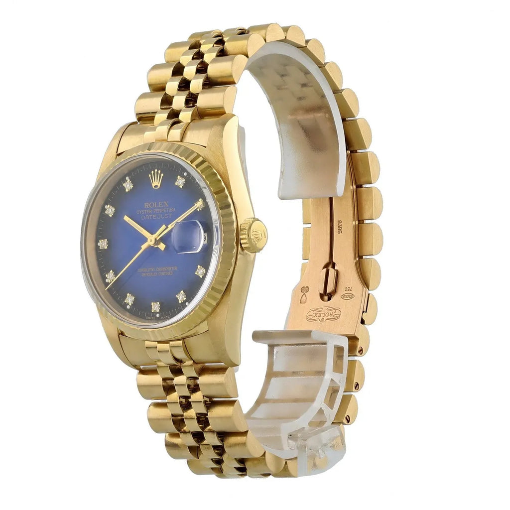Datejust Gold Blue Diamond - Hình 3