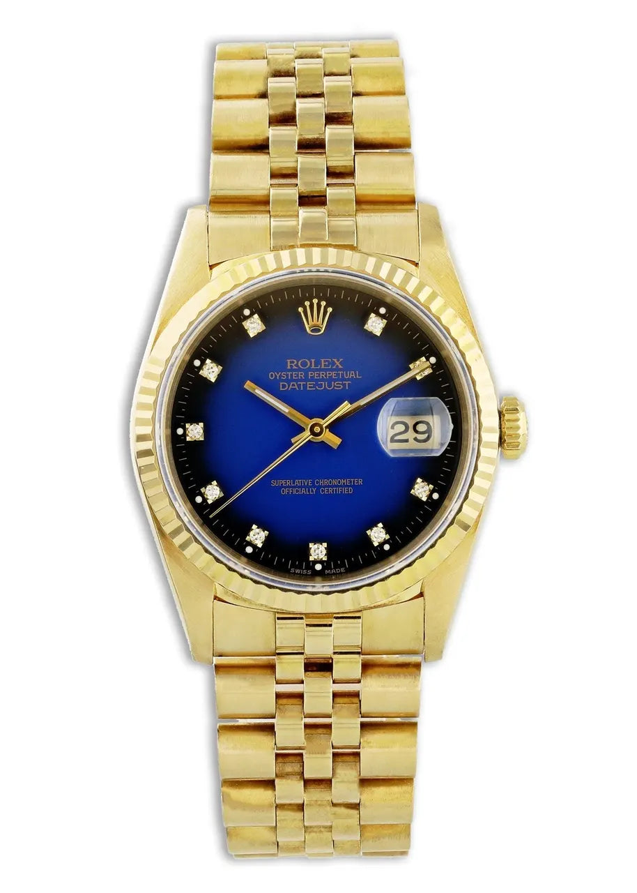 Datejust Gold Blue Diamond