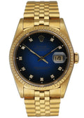 Rolex Gold Blue Diamond Dial datejust