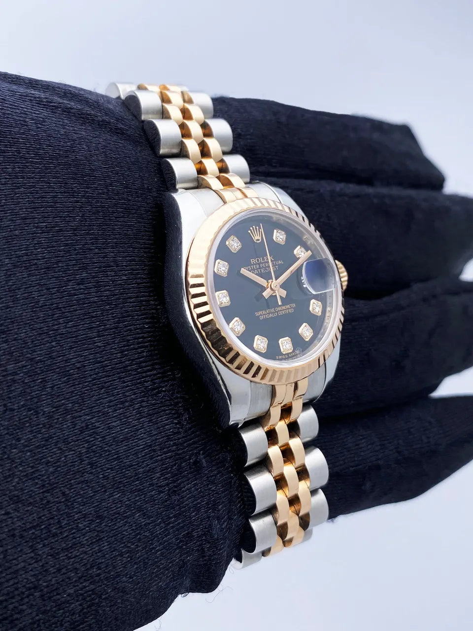 Rolex Two-Tone Black Diamond - Hình 4