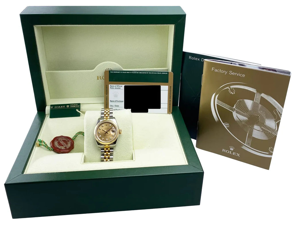 Rolex Gold Dial Diamond datejust two - Hình 2