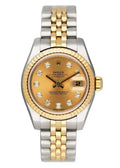 Rolex Gold Dial Diamond datejust two