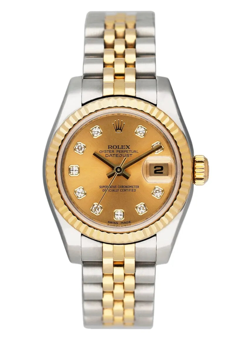 Rolex Gold Dial Diamond datejust two