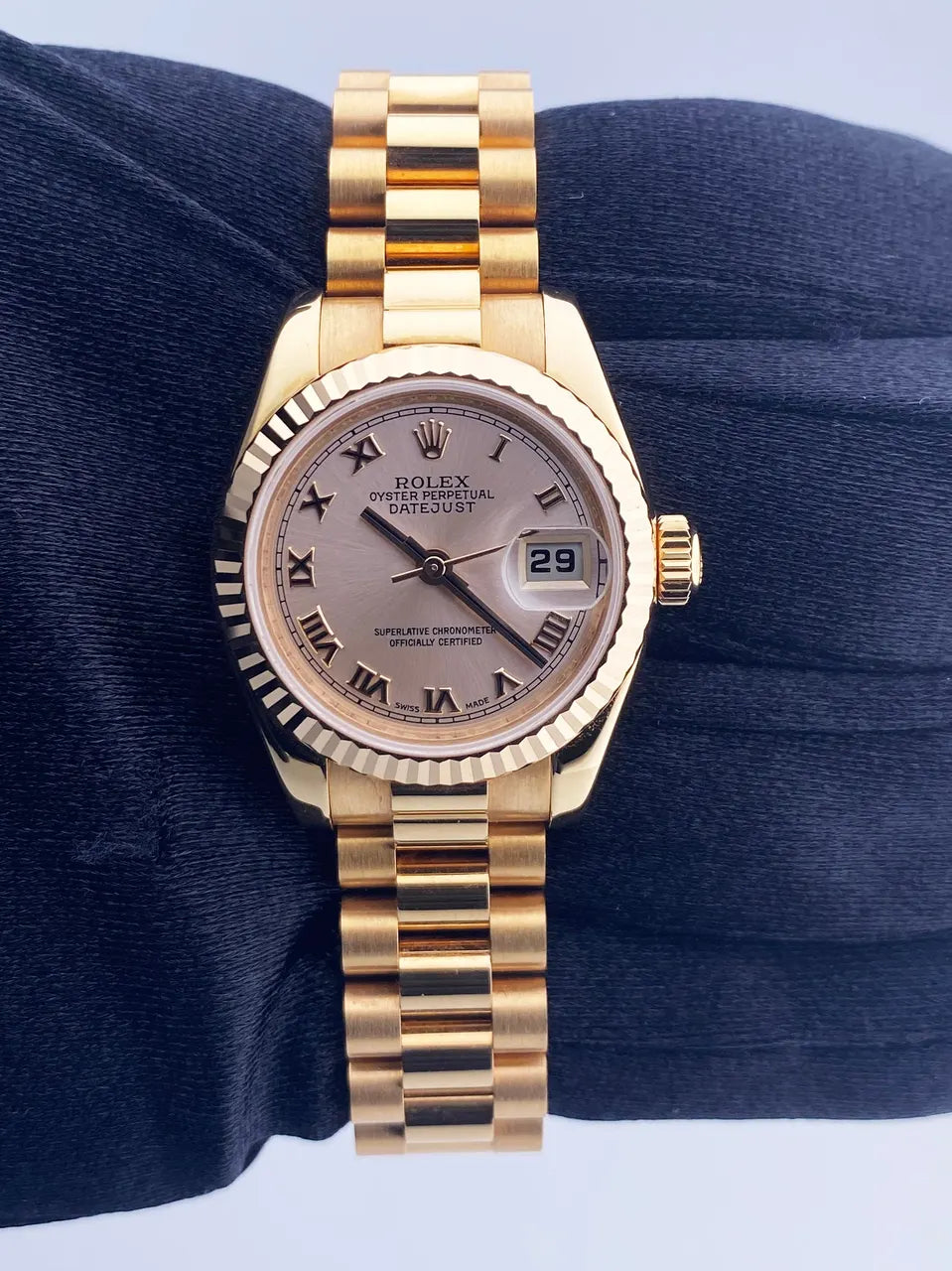 Rolex Gold Pink Dial - Hình 3